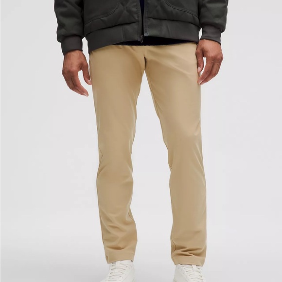 lululemon ABC Classic-Fit 5 Pocket Pant 30L Warpstreme Trench Tan Sz 35 - Picture 1 of 2